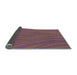 Thickness of Patterned Raspberry Purple Rug, pat2254lblu