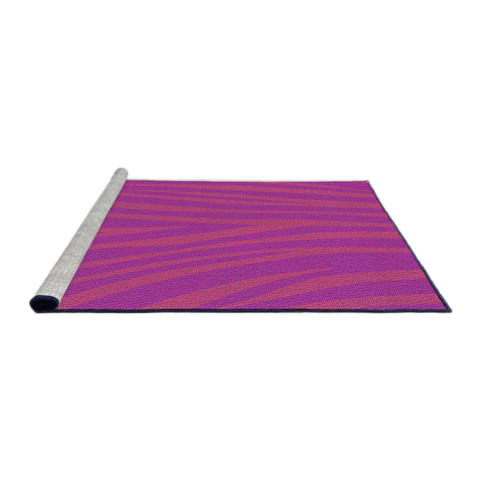 Sideview of Machine Washable Transitional Deep Pink Rug, wshpat2254pur