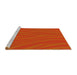 Sideview of Machine Washable Transitional Orange Red Orange Rug, wshpat2254yw