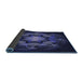 Thickness of Patterned Night Blue Rug, pat2255blu