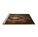 Sideview of Machine Washable Transitional Sienna Brown Rug, wshpat2255brn