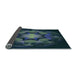 Thickness of Patterned Black Rug, pat2255lblu