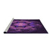 Sideview of Machine Washable Transitional Dark Orchid Purple Rug, wshpat2255pur