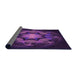 Thickness of Patterned Dark Orchid Purple Rug, pat2255pur