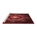 Sideview of Machine Washable Transitional Fire Brick Red Rug, wshpat2255rd