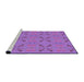 Sideview of Machine Washable Transitional Purple Rug, wshpat2256pur