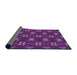 Thickness of Patterned Dark Orchid Purple Rug, pat2257pur