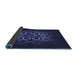 Thickness of Patterned Night Blue Rug, pat2258blu