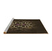 Sideview of Machine Washable Transitional Red Brown Rug, wshpat2258brn