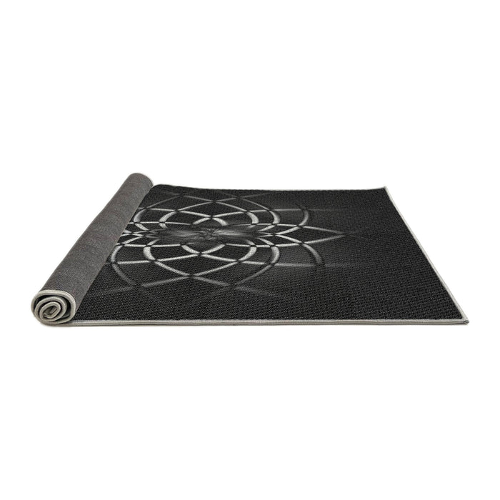 Thickness of Patterned Midnight Gray Rug, pat2258gry