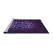 Sideview of Machine Washable Transitional Deep Purple Rug, wshpat2258pur