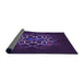 Thickness of Patterned Deep Purple Rug, pat2258pur