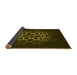 Thickness of Patterned Dark Bronze Brown Rug, pat2258yw