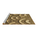 Sideview of Machine Washable Transitional Orange Gold Rug, wshpat2259brn