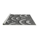 Sideview of Machine Washable Transitional Black Rug, wshpat2259gry