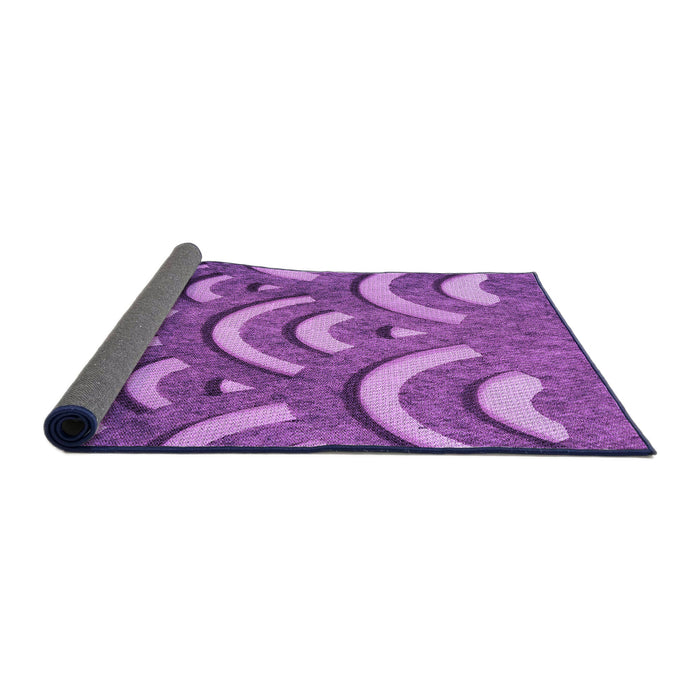 Thickness of Patterned Purple Rug, pat2259pur
