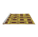 Sideview of Machine Washable Transitional Saddle Brown Rug, wshpat226org