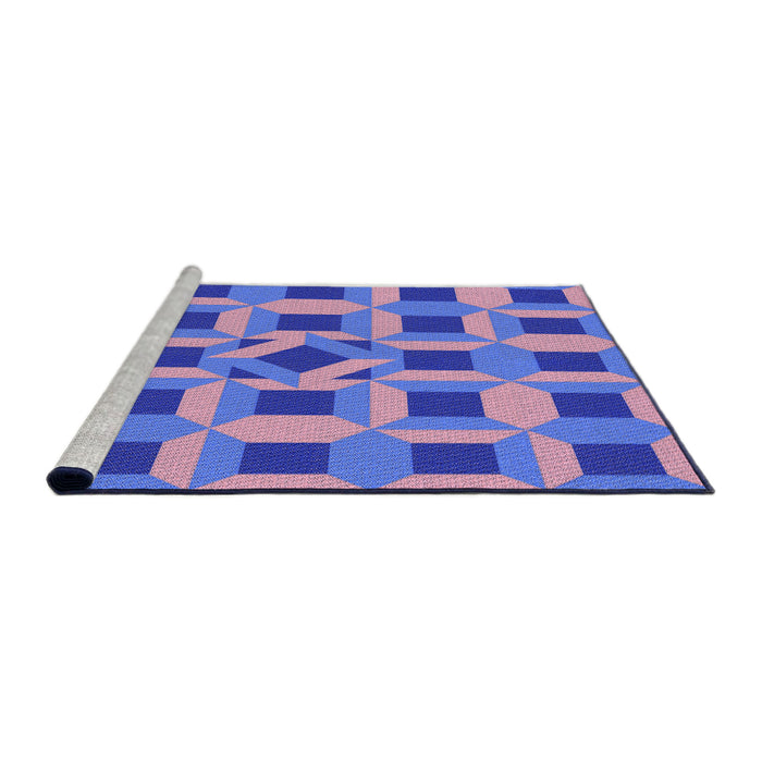 Sideview of Machine Washable Transitional Purple Mimosa Purple Rug, wshpat226pur