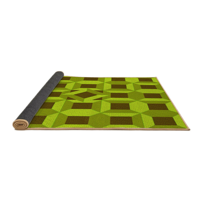 Thickness of Patterned Olive Green Rug, pat226yw