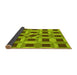 Thickness of Patterned Olive Green Rug, pat226yw