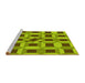 Sideview of Machine Washable Transitional Olive Green Rug, wshpat226yw