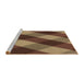 Sideview of Machine Washable Transitional Bronze Brown Rug, wshpat2260brn