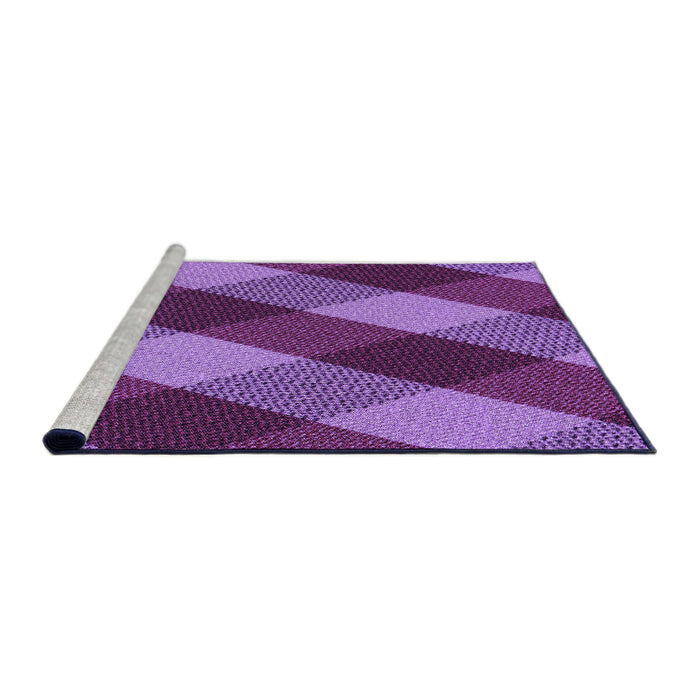 Sideview of Machine Washable Transitional Purple Rug, wshpat2260pur