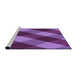 Sideview of Machine Washable Transitional Purple Rug, wshpat2260pur