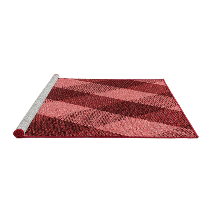 Sideview of Machine Washable Transitional Red Rug, wshpat2260rd