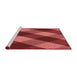 Sideview of Machine Washable Transitional Red Rug, wshpat2260rd