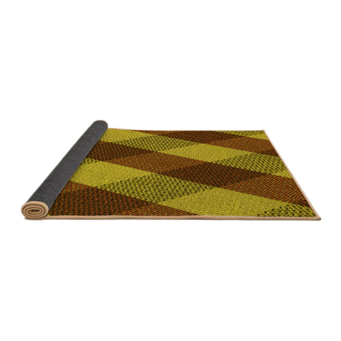 Thickness of Patterned Saffron Red Rug, pat2260yw