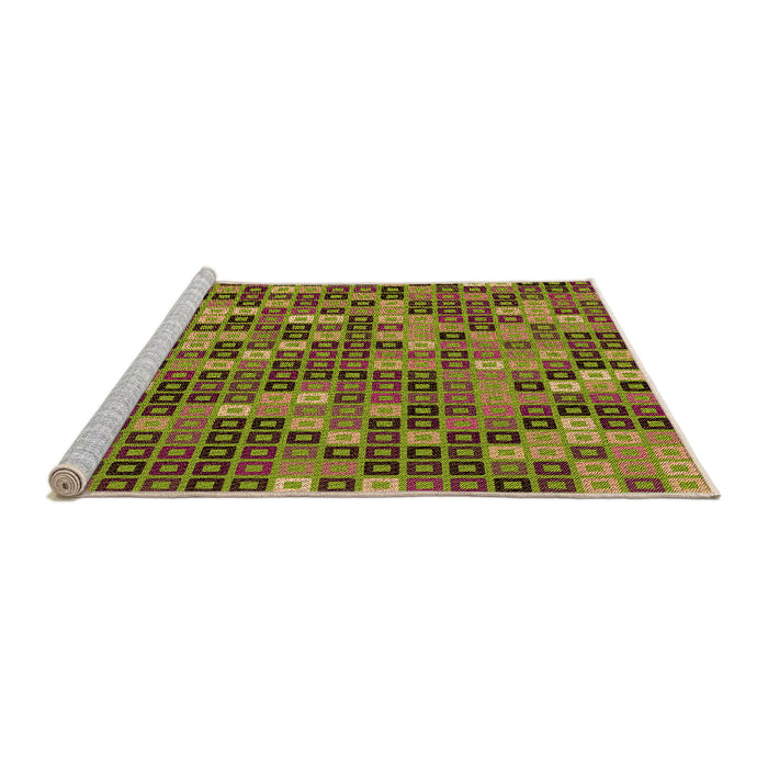 Sideview of Machine Washable Transitional Pistachio Green Rug, wshpat2261org