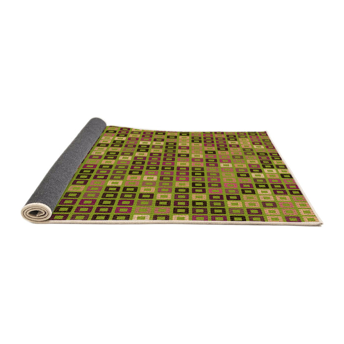 Thickness of Patterned Pistachio Green Rug, pat2261org