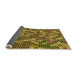 Thickness of Patterned Pistachio Green Rug, pat2261org