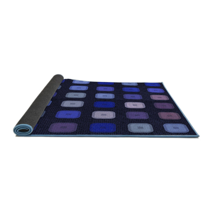 Thickness of Patterned Night Blue Rug, pat2262blu
