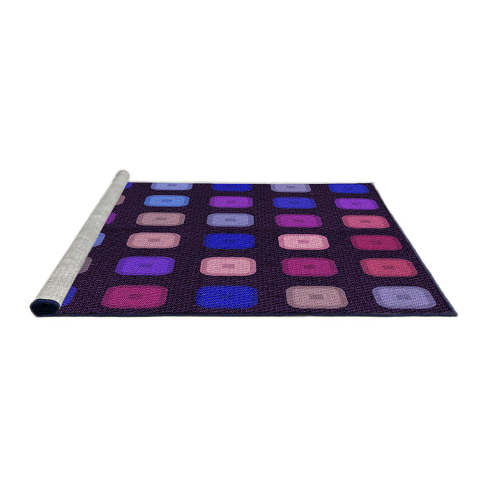 Sideview of Machine Washable Transitional Dark Purple Rug, wshpat2262pur