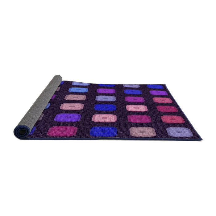 Thickness of Patterned Dark Purple Rug, pat2262pur