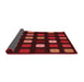 Thickness of Patterned Maroon Red Rug, pat2262rd