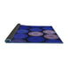 Thickness of Patterned Denim Dark Blue Rug, pat2263blu