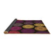 Thickness of Patterned Plum Purple Rug, pat2263brn