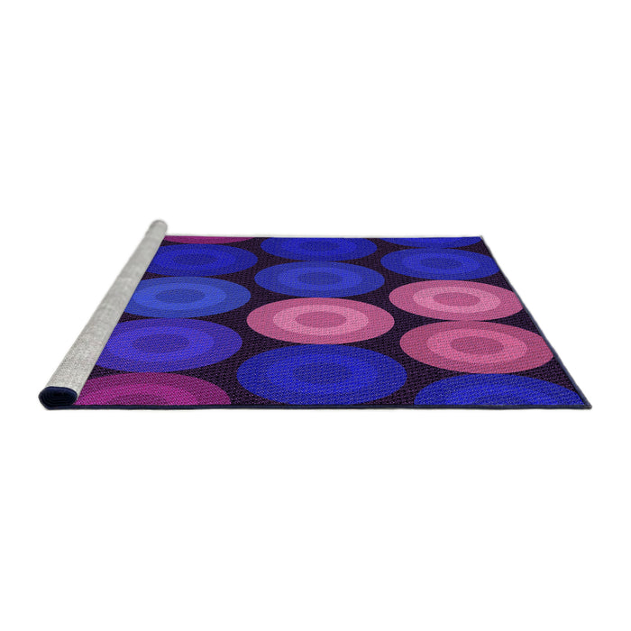Sideview of Machine Washable Transitional Bright Purple Rug, wshpat2263pur