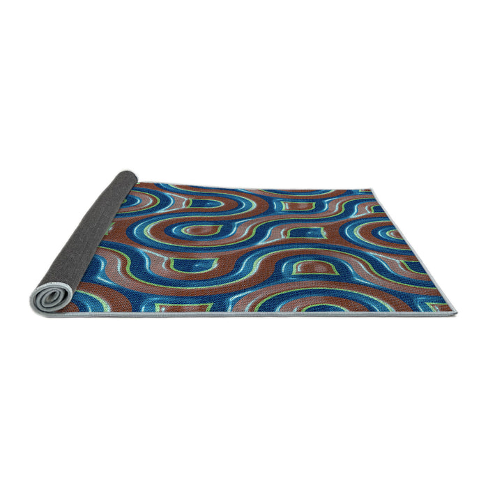 Thickness of Patterned Plum Purple Rug, pat2264lblu