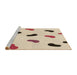 Sideview of Machine Washable Transitional Moccasin Beige Rug, wshpat2266brn