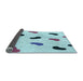 Thickness of Patterned Koi Blue Rug, pat2266lblu