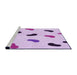 Sideview of Machine Washable Transitional Purple Rug, wshpat2266pur