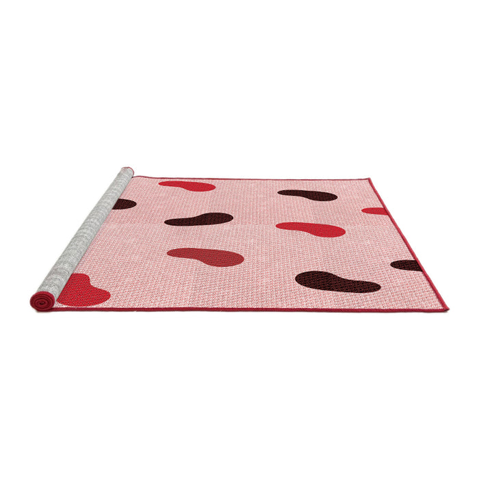 Sideview of Machine Washable Transitional Pink Rug, wshpat2266rd