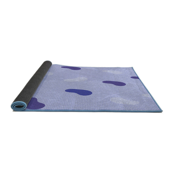 Thickness of Patterned Blue Rug, pat2267blu