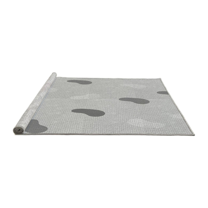 Sideview of Machine Washable Transitional Dark Gray Rug, wshpat2267gry