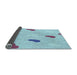 Thickness of Patterned Iceberg Blue Rug, pat2267lblu