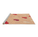 Sideview of Machine Washable Transitional Pastel Orange Rug, wshpat2267org